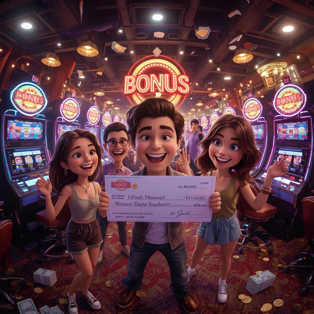 bonus in man's hands at Wolf777 Casino